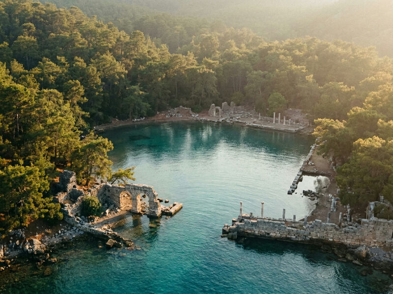 Phaselis ancient harbours